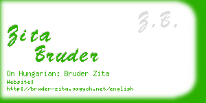 zita bruder business card